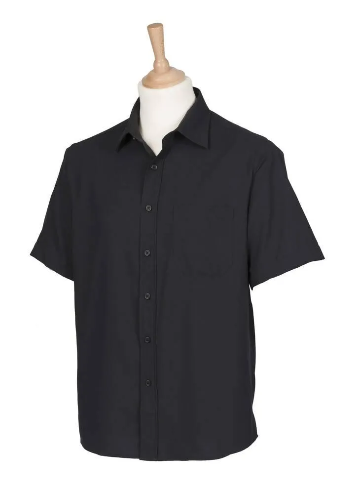 Henbury HB595 - Camisa antitranspirable de manga corta y antibacteriana - Negro