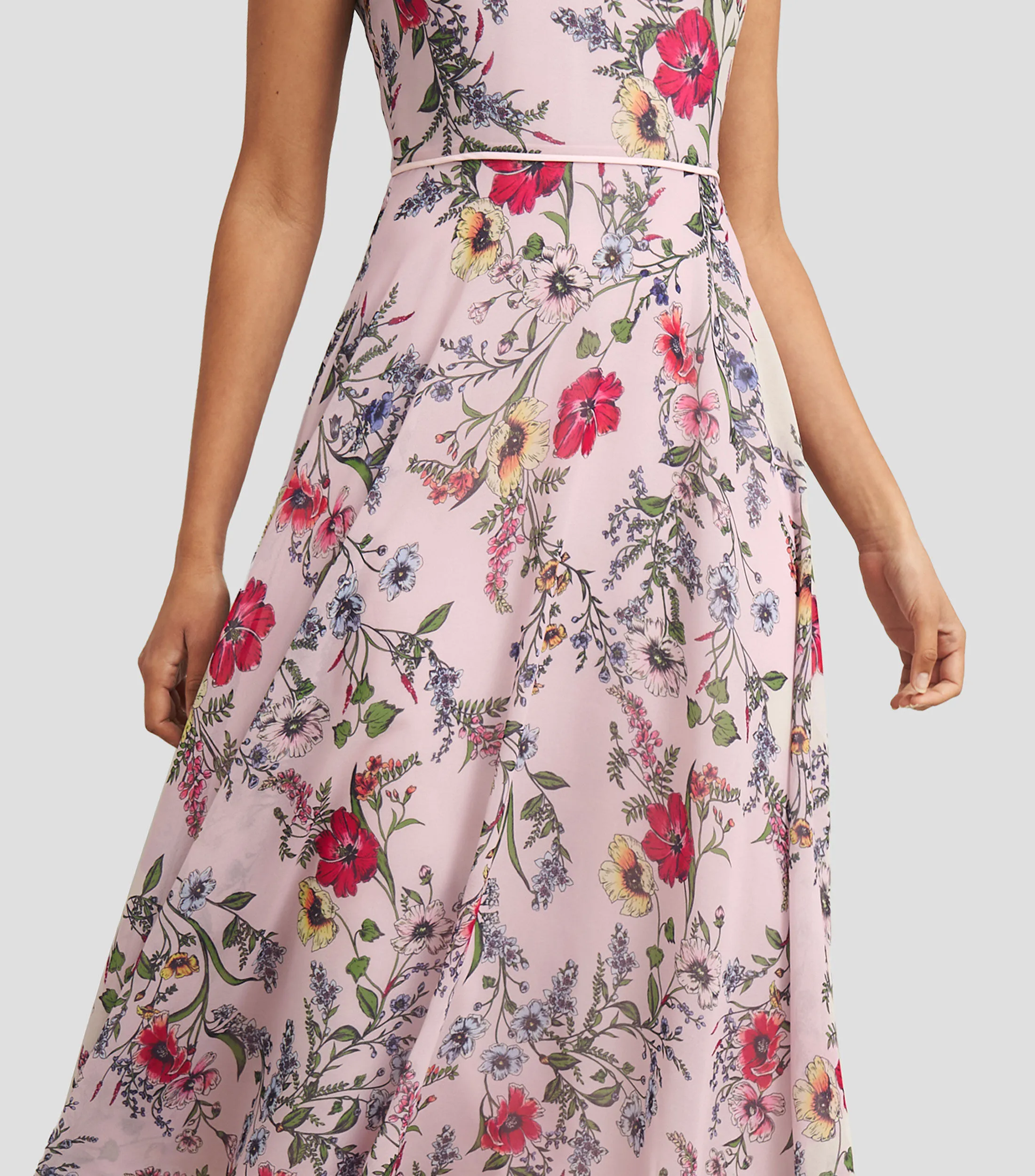 Hobbs Vestido midi estampado Mujer