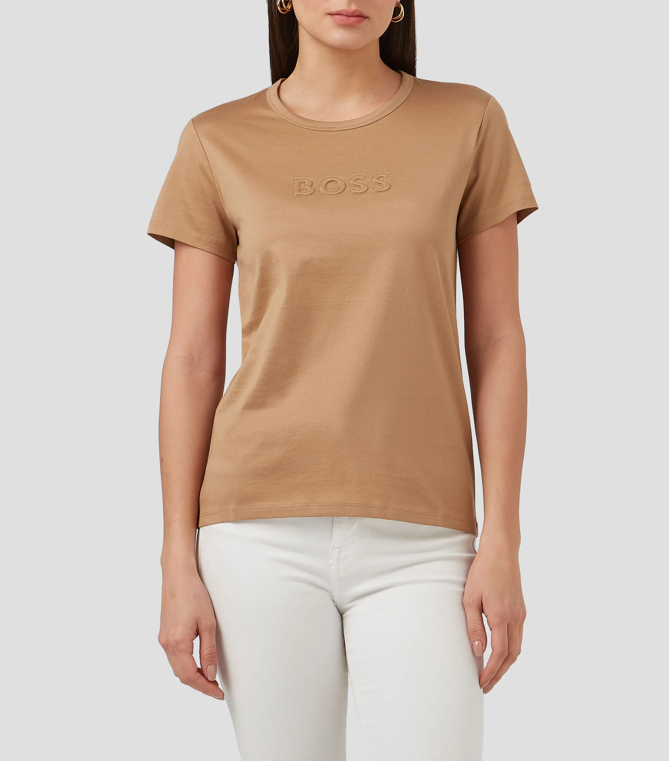 Hugo Boss Playera cuello redondo manga corta con logo Mujer