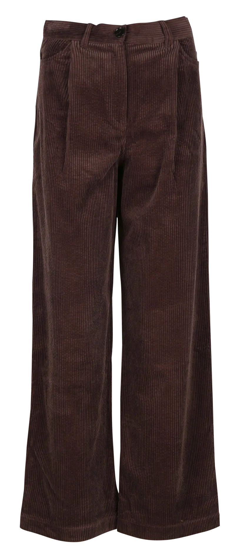 INSTA HELLO - Pantalón de canalé de algodón en marron