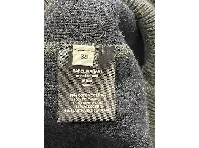 ISABEL MARANT ETOILE Punto Camiseta.Internacional M Algodón Negro 