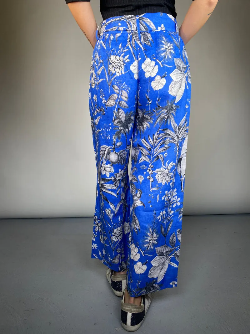 JCREW Pantalón Lino Azul