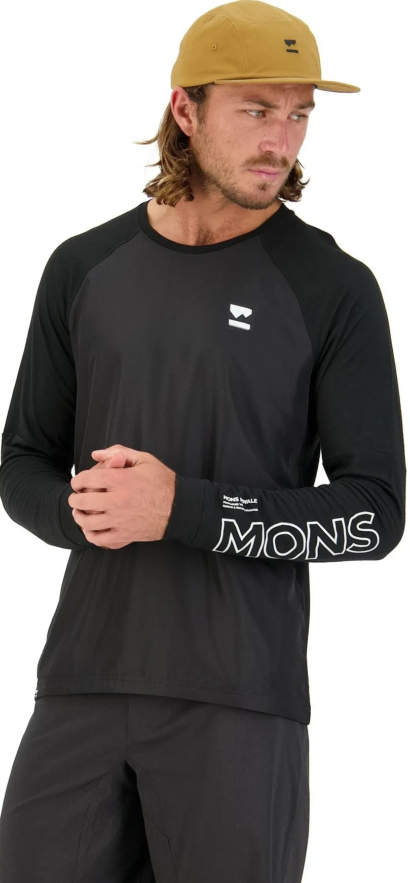 jersey Mons Royale Tarn Merino Shift Wild Jersey LS - Black - men´s