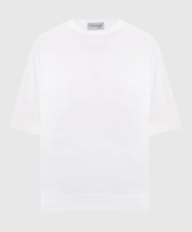 John Smedley Honor white top made of wool