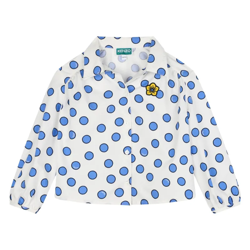 KENZO KIDS Camisa de algodón y lunares