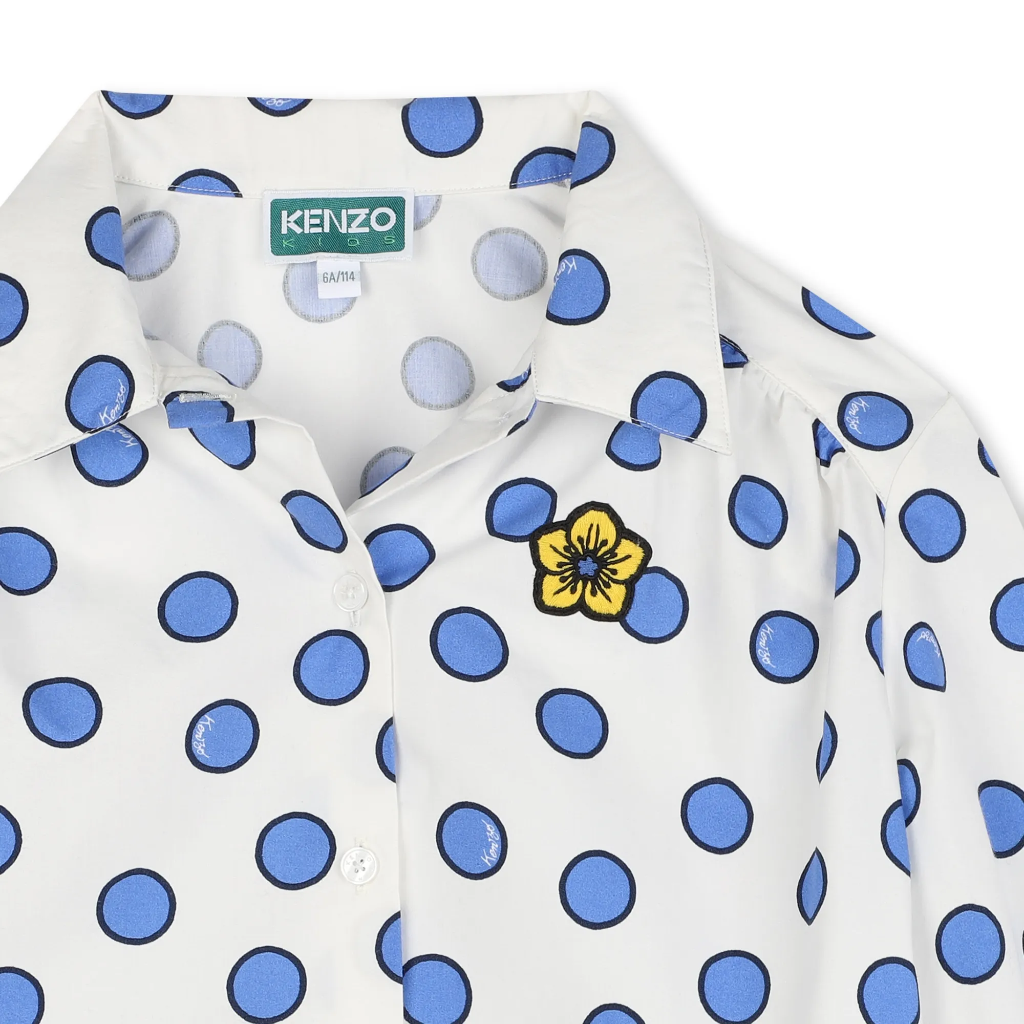 KENZO KIDS Camisa de algodón y lunares