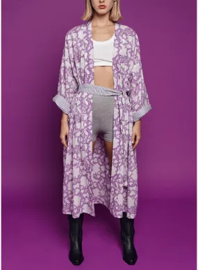 Kimono estampado de algodón - 15 AÑOS - EDICIÓN LIMITADA en violeta