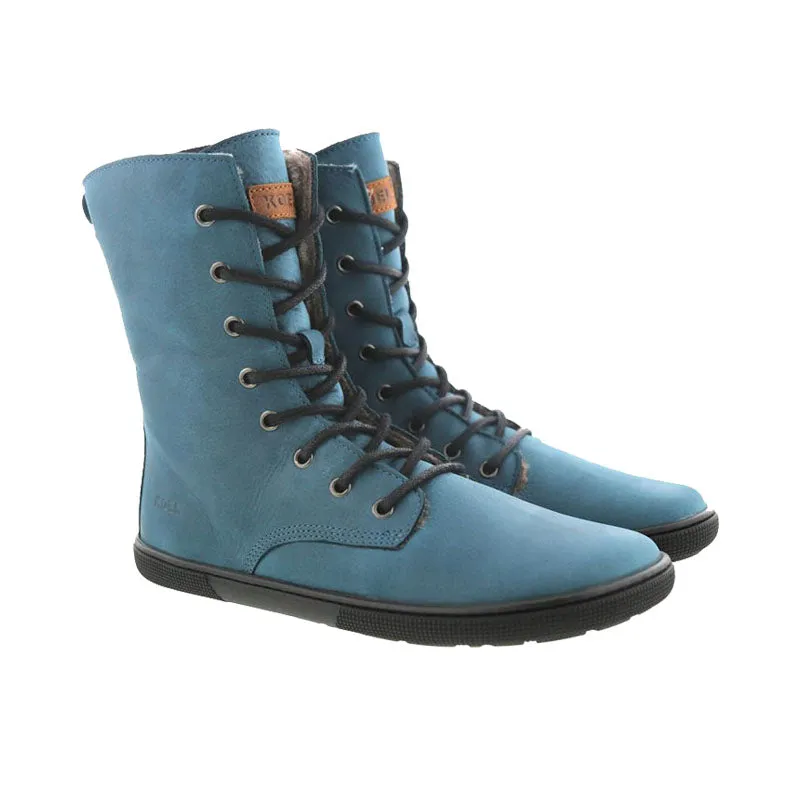 Koel - Faro Lambswool Turquoise- Botas barefoot calientes