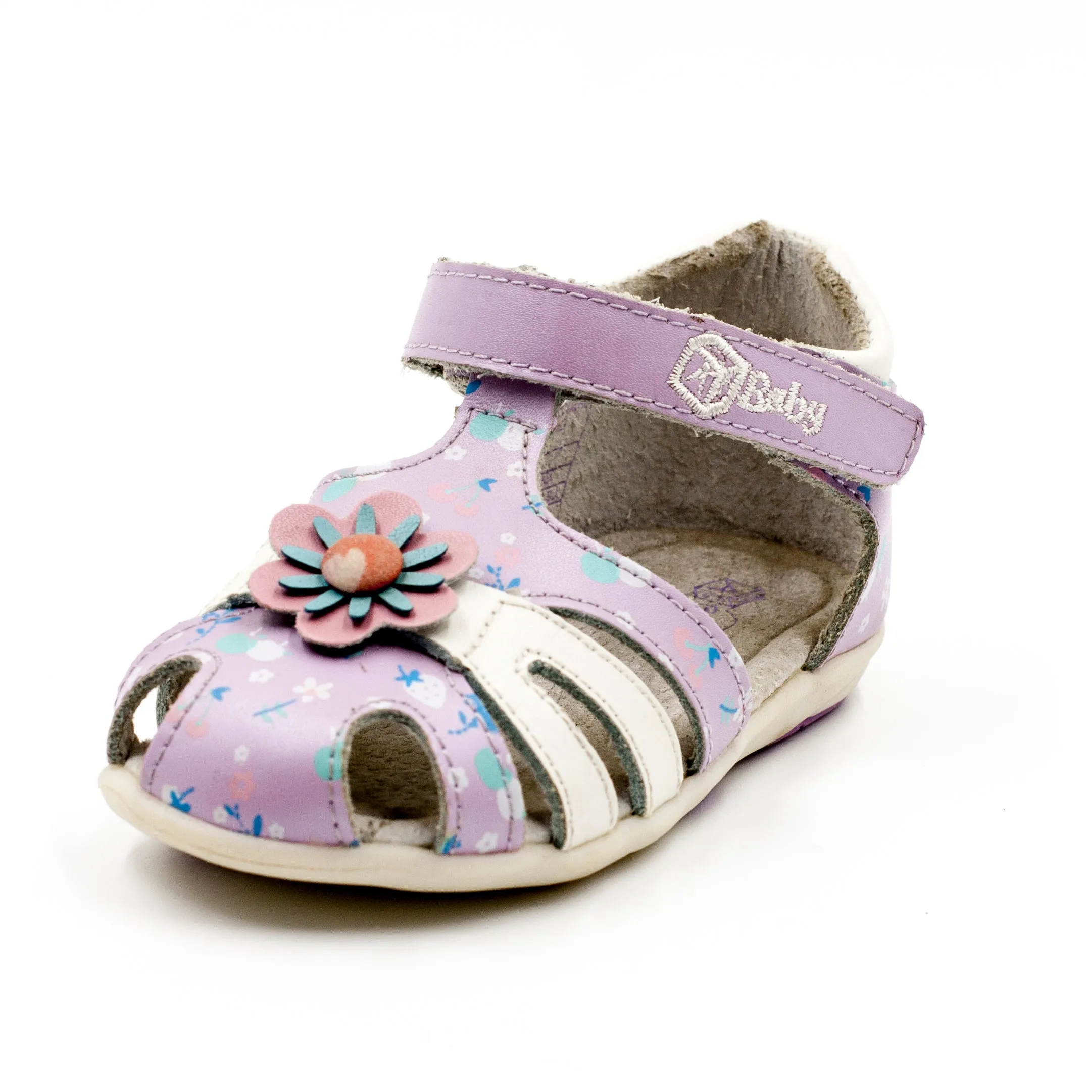 La Gear Sandalias C/Velcro Morado Blanco Nia Casual