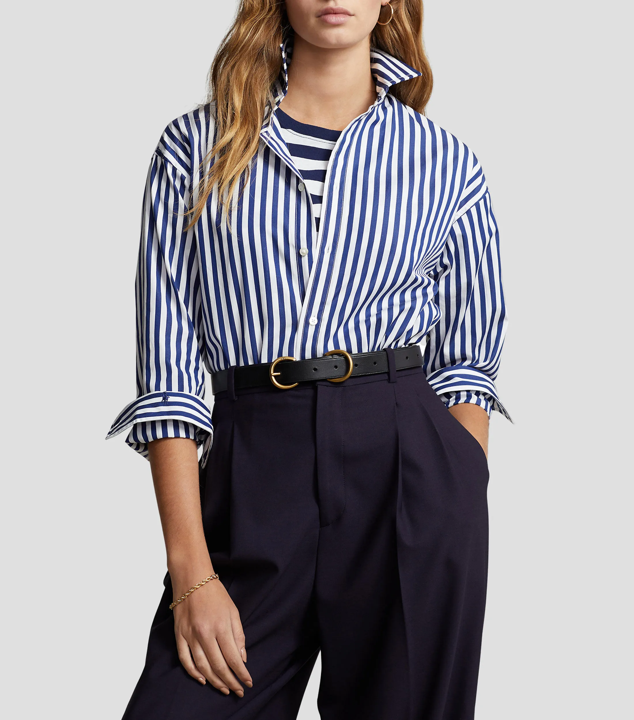 Lauren Ralph Lauren Camisa a rayas de manga larga Mujer