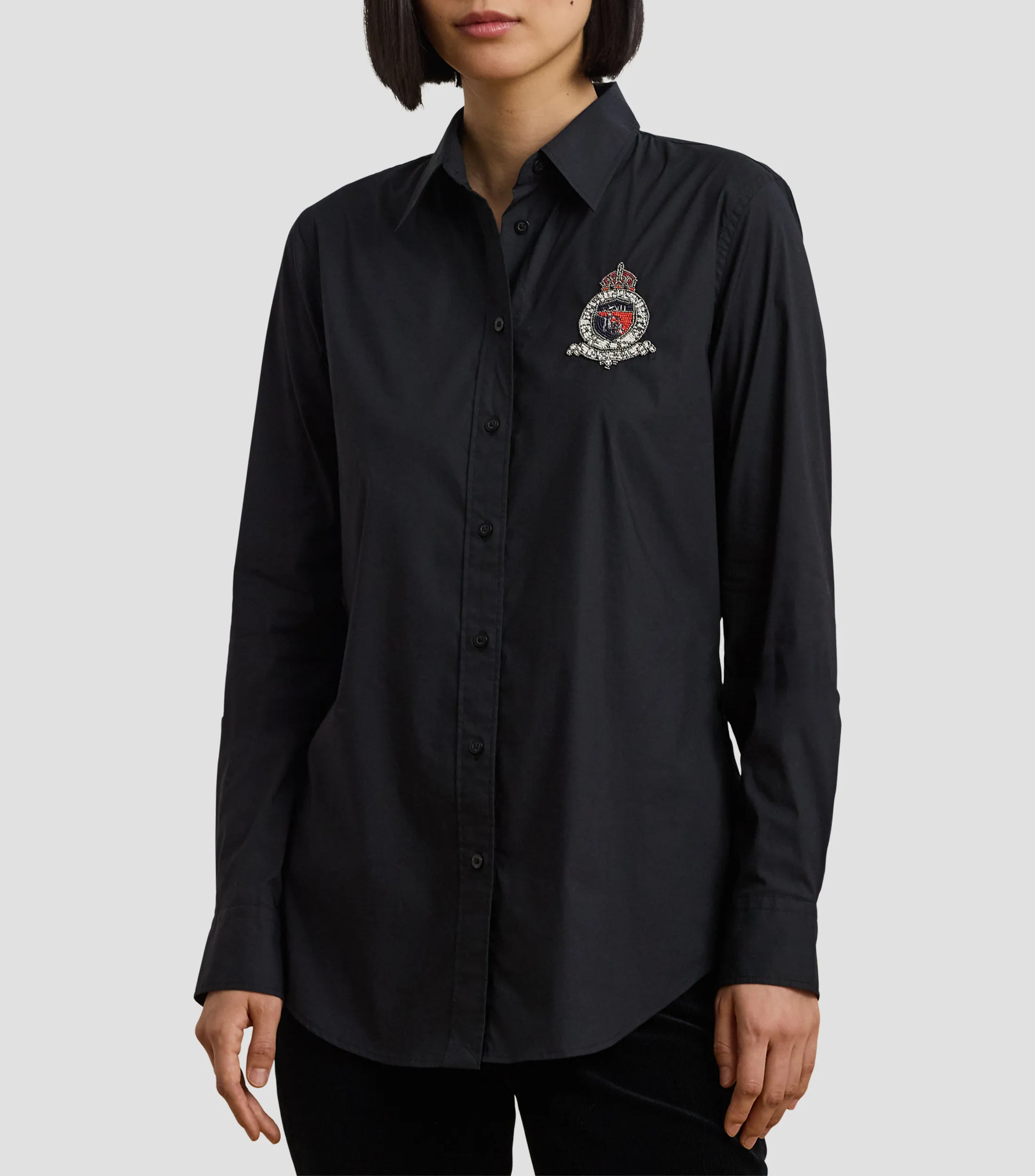 Lauren Ralph Lauren Camisa con escudo manga larga Mujer