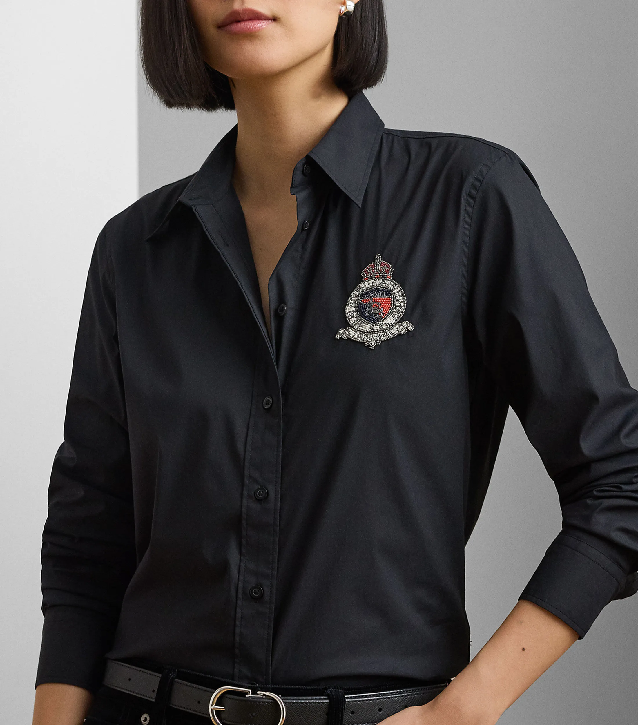 Lauren Ralph Lauren Camisa con escudo manga larga Mujer