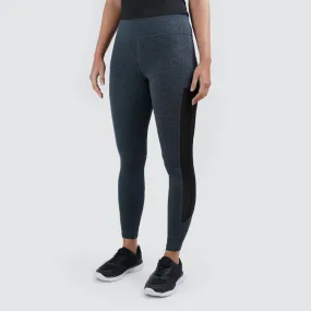 Leggins Deportivo Jaspe Corte En Malla