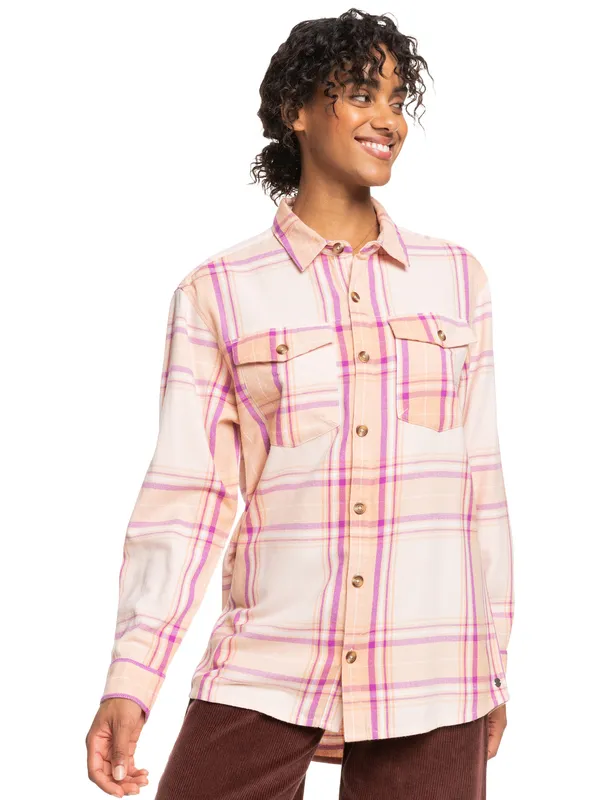 Let It Go Flannel - Camisa de Manga Larga para Mujer