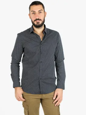 Lurvy Camisa de algodón de manga larga para hombre.