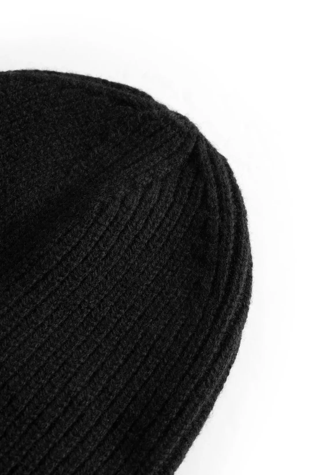 Merino Lambswool Rib N Logo Beanie