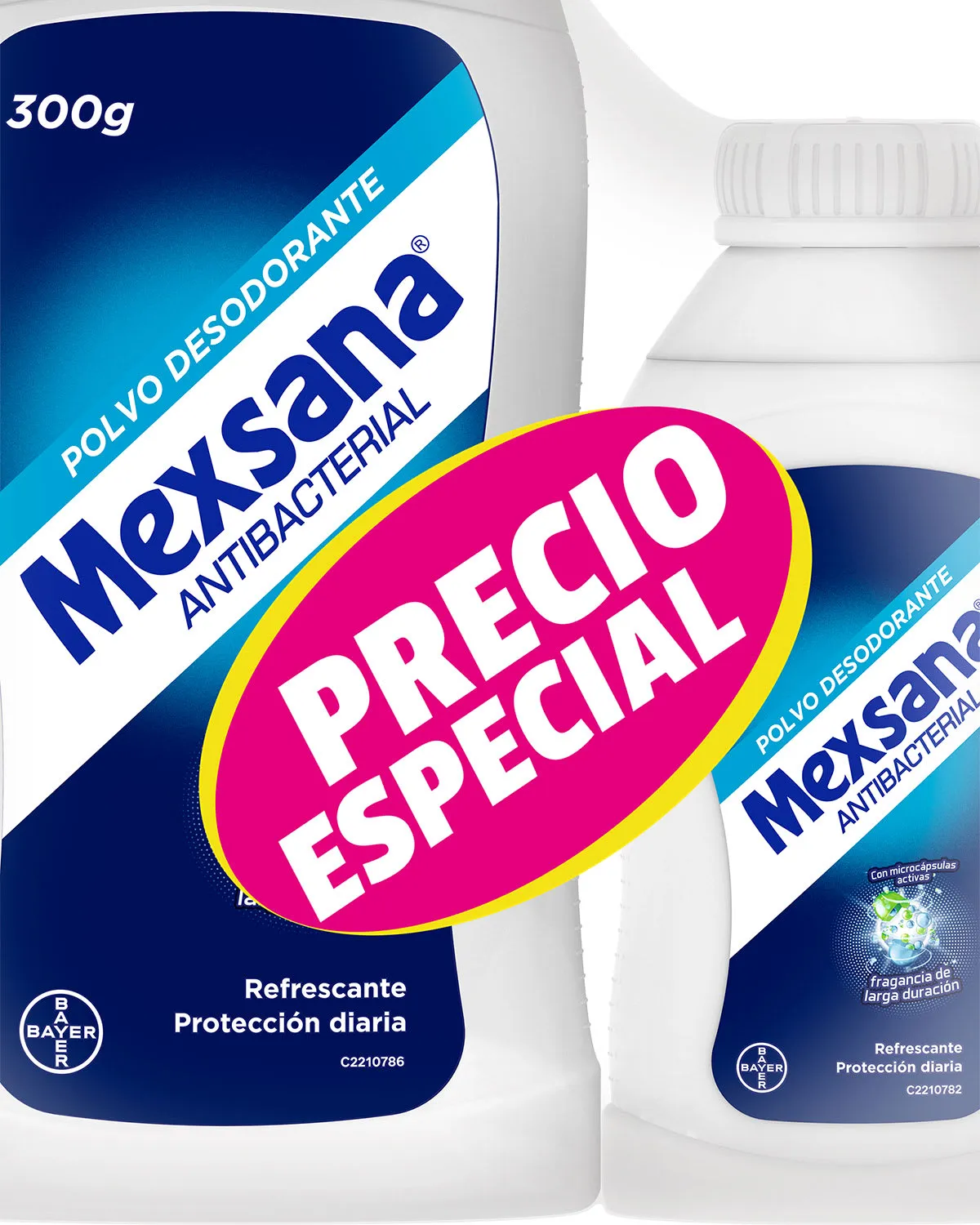 Mexsana Protección diaria con fragancia de larga duración Talco x 300g