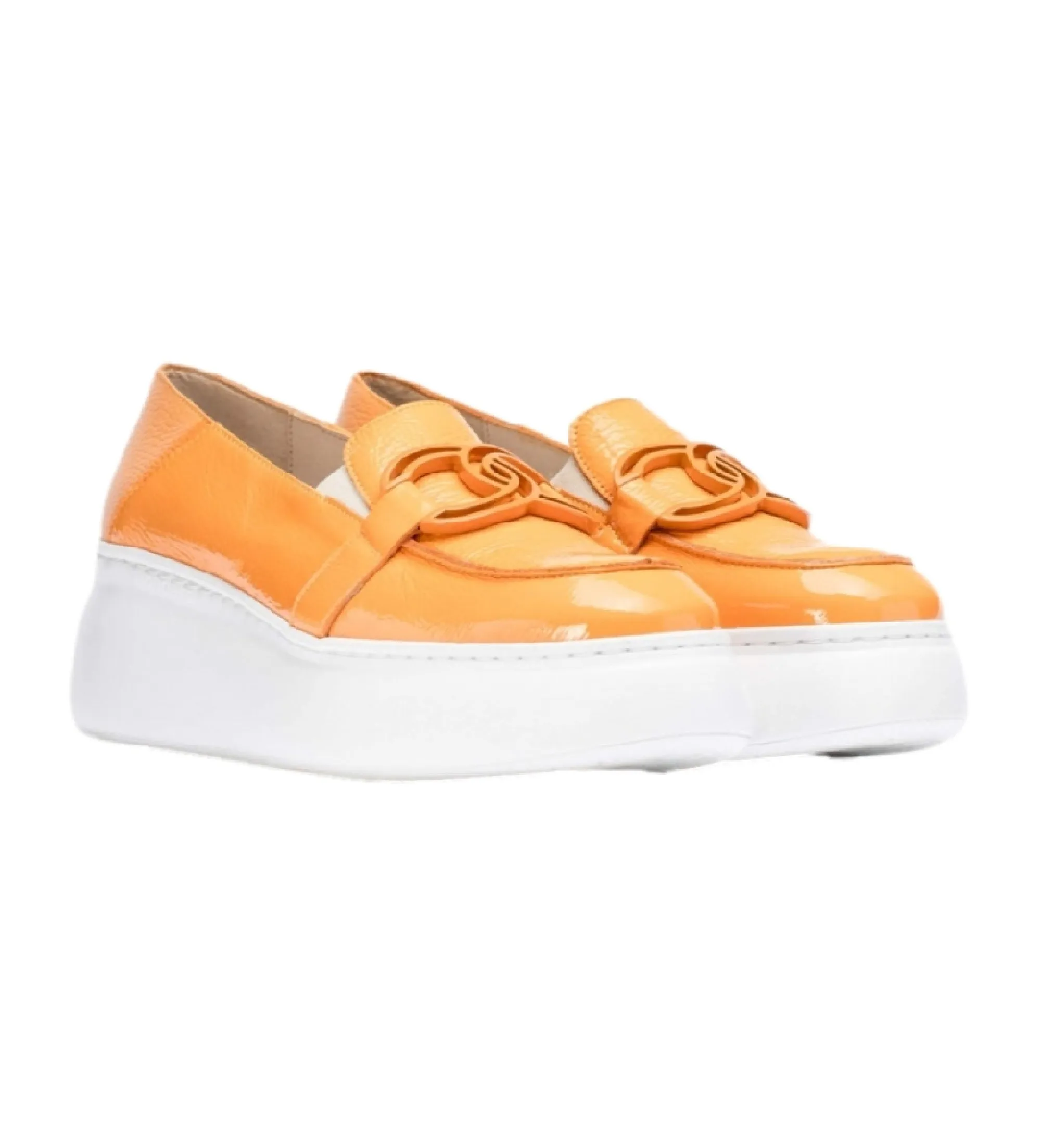 Mocasines de piel Viena naranja