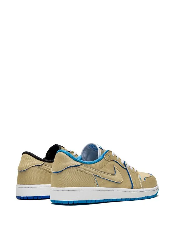 N370O Nike SB x Air Jordan 1 Low 'Desert Ore/Royal Blue' Visitar tenis casual