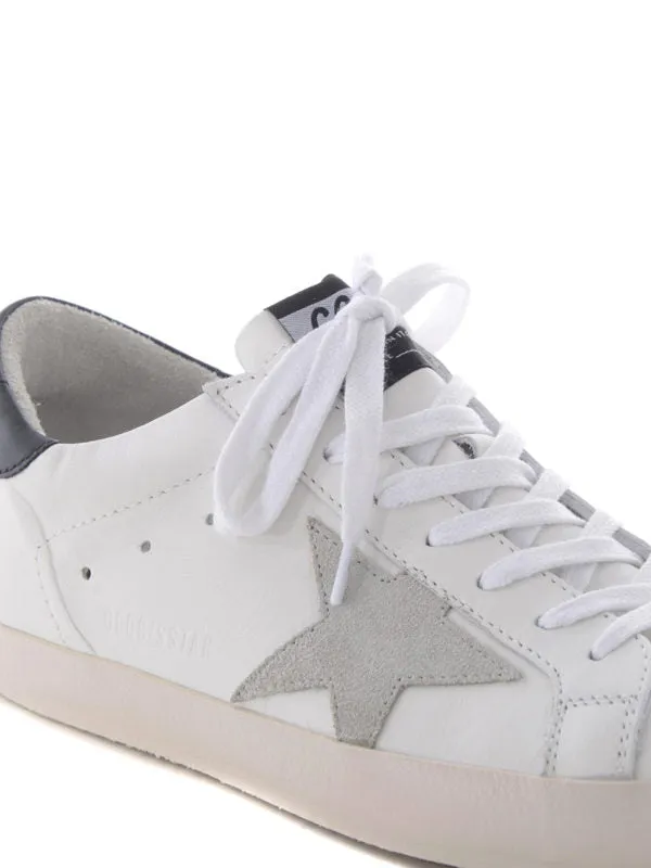 N373O Tenis Casual Golden Goose Superstar Blanco Gris Talon negro