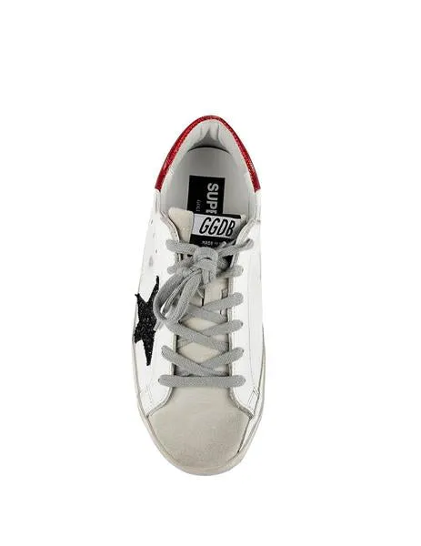 N373O Tenis Casual Golden Goose Superstar blanco verde talon rojo