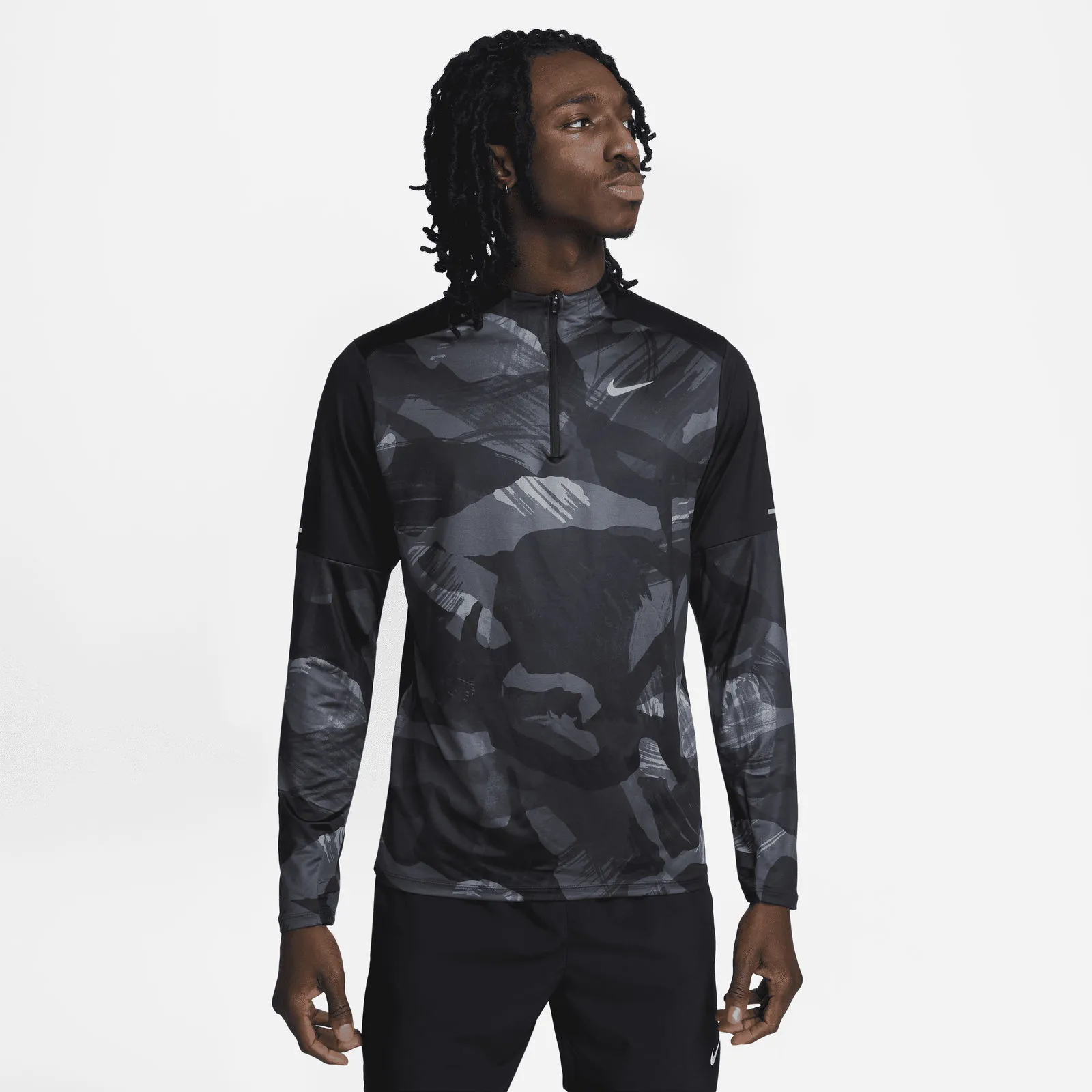 Nike Dri-FIT Element 1/2 Zip Camo Running Top