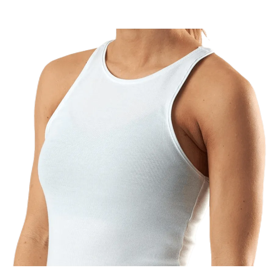 Nike Yoga Luxe Rib Tank White