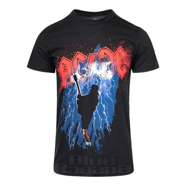 Oficial AC/DC Camiseta Thunderstruck de Manga Corta - Negro