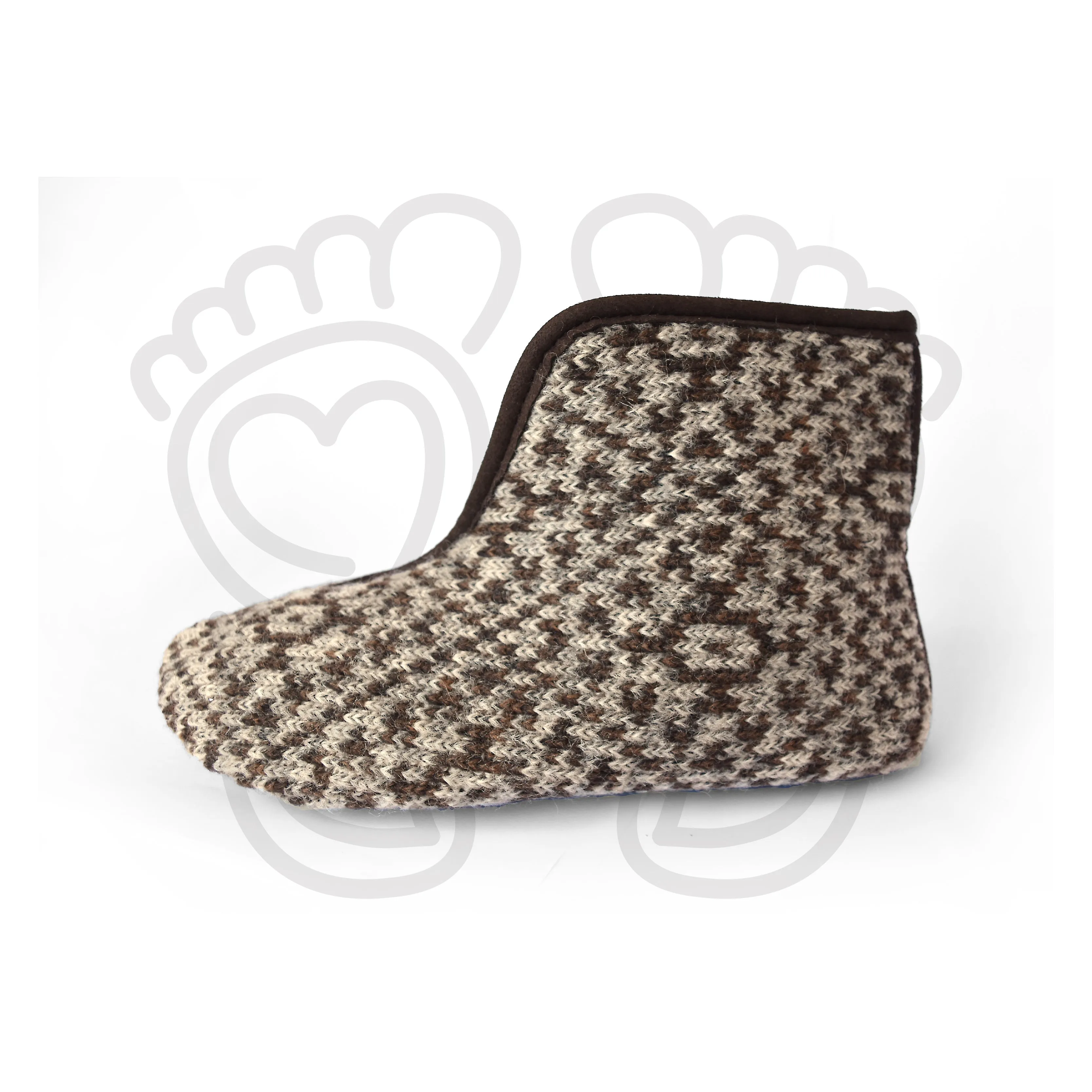 Omaking - Trolla Nordic beige - zapatillas de casa barefoot de lana