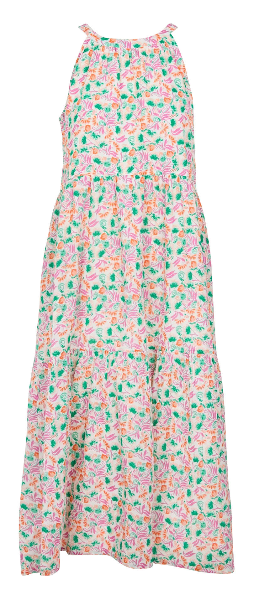 PENELOP - Vestido cuello redondo con estampado floral en algodón orgánico en rosa