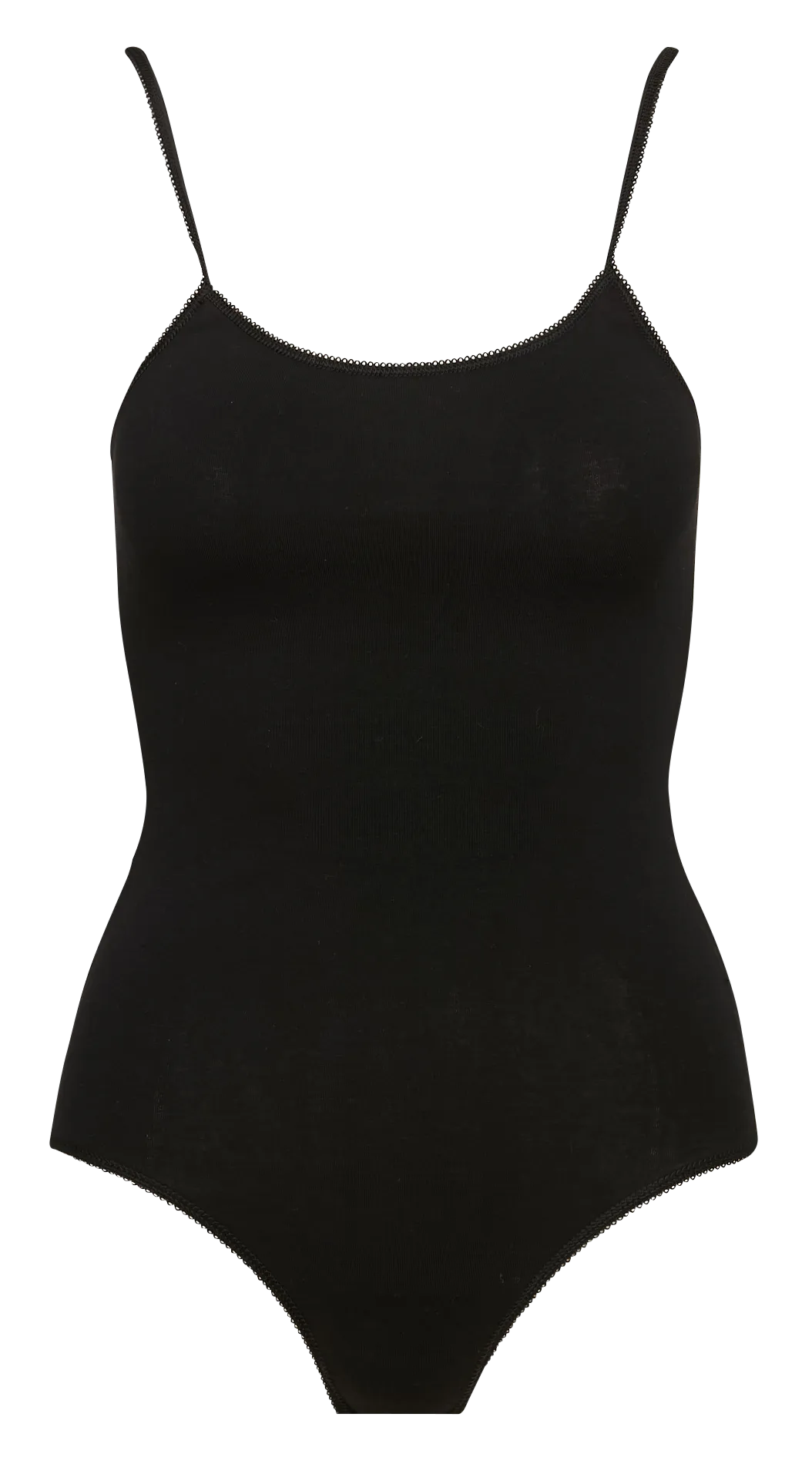 PETIT BATEAU Body de mezcla de algodón con cuello de pico en negro