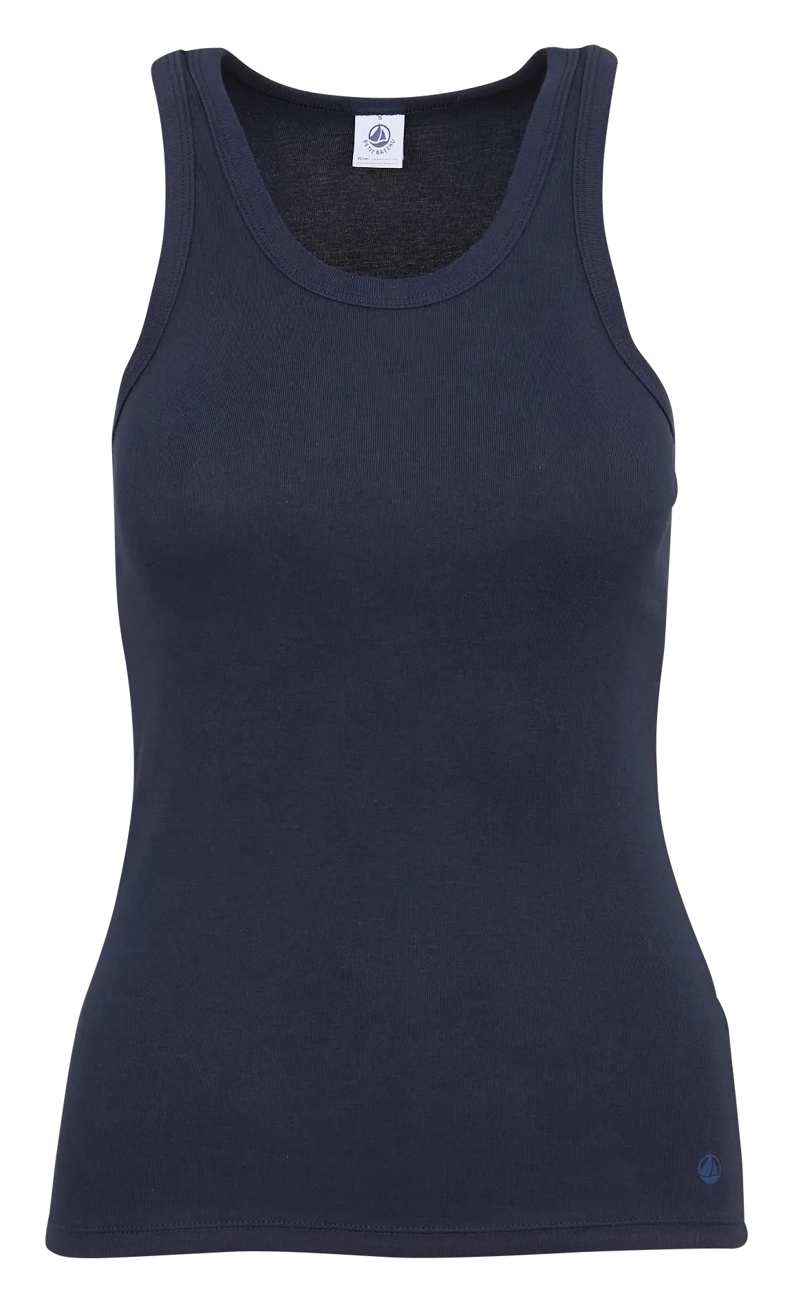 PETIT BATEAU Camiseta de tirantes de algodón en azul