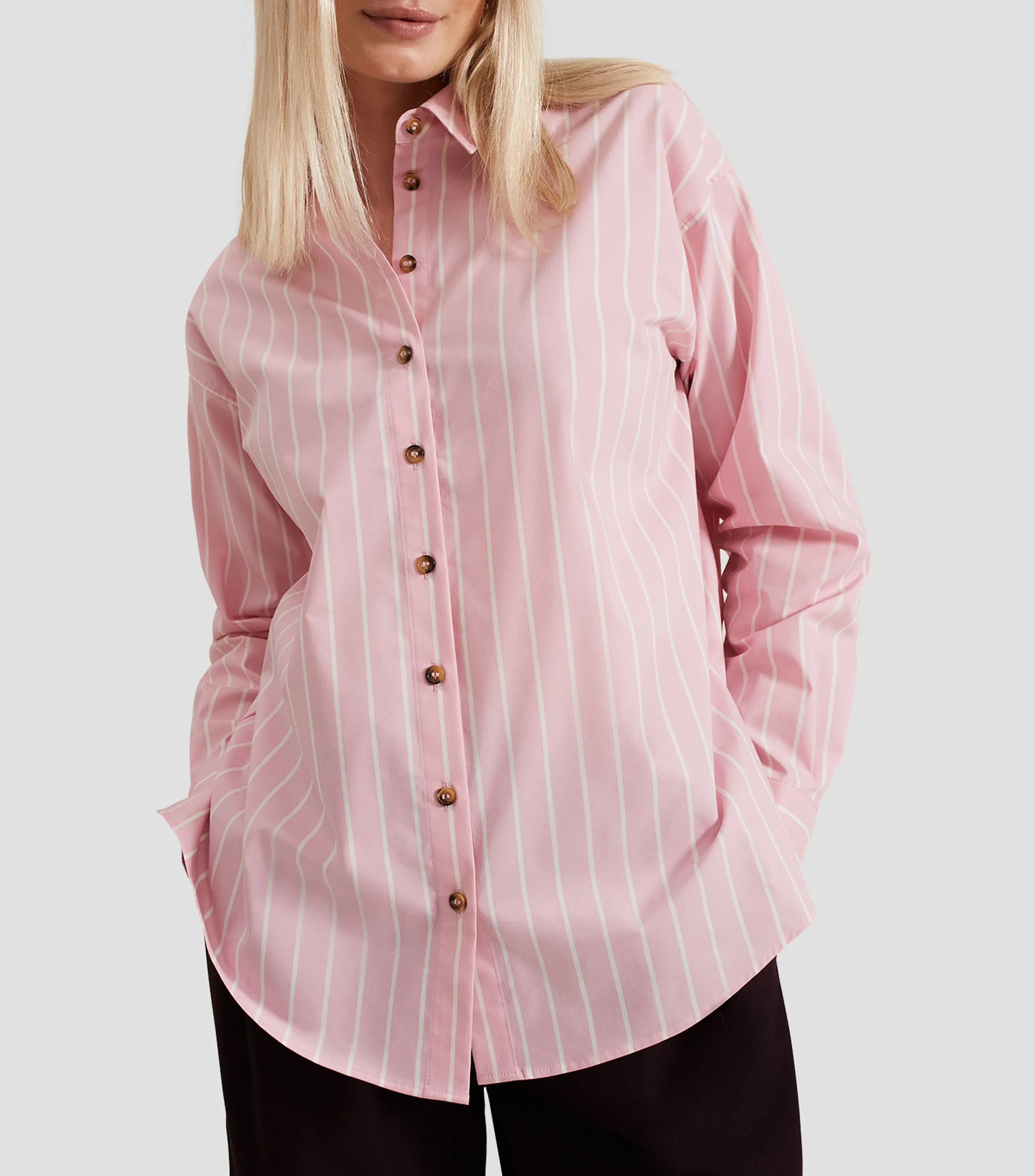 Phase Eight Camisa de rayas con manga larga Mujer