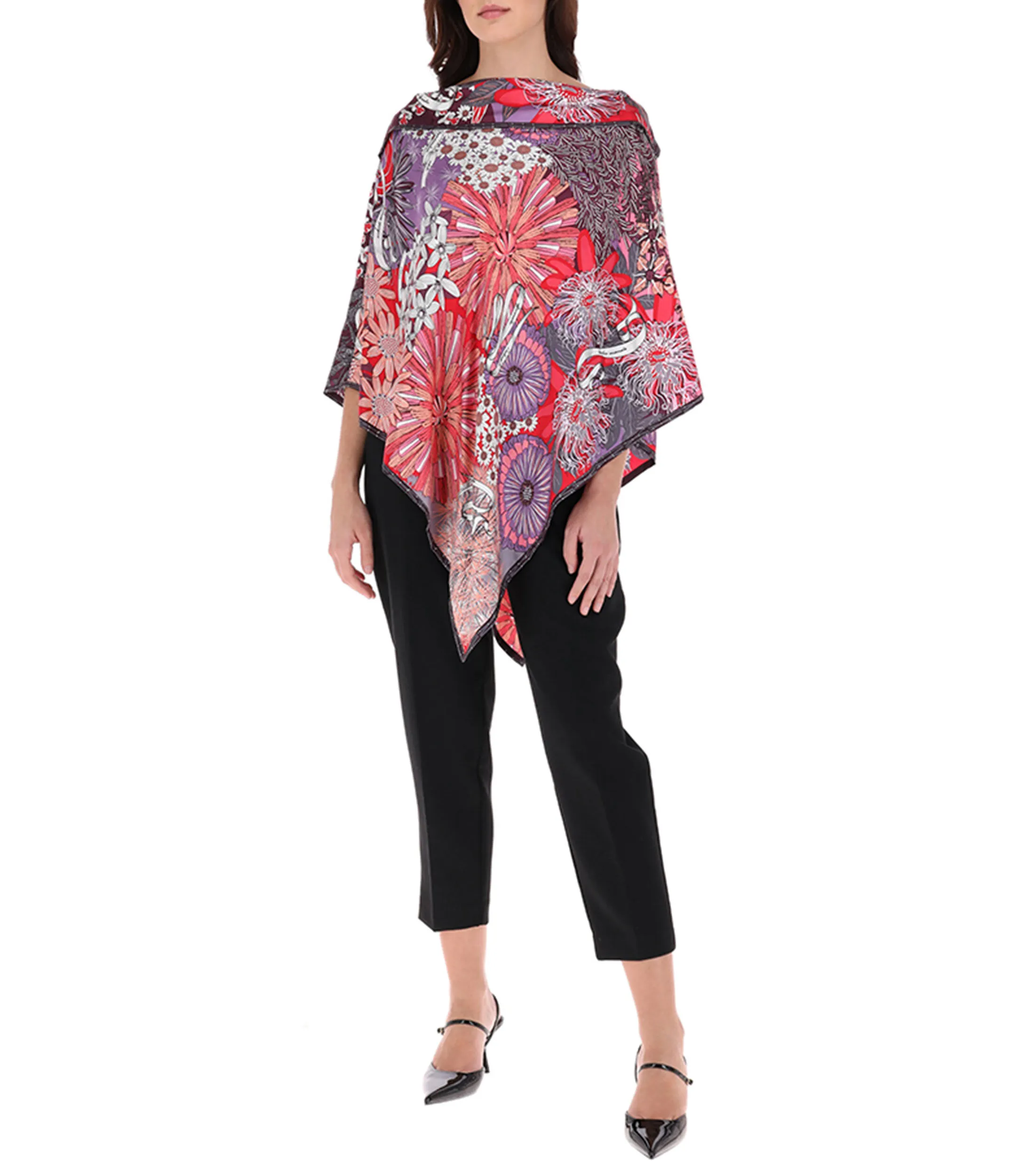 Pineda Covalin Poncho estampado Mujer