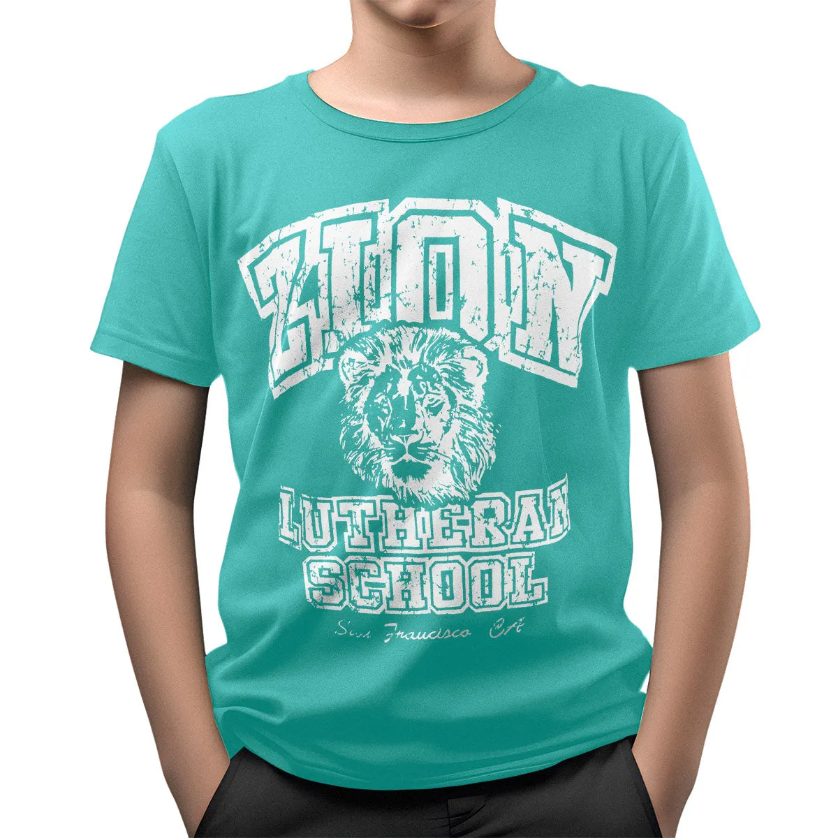 Playera Básica con Estampado de León para Nio, color Aqua