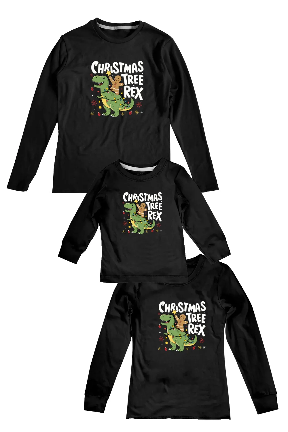 Playera Dama manga larga. Tree-Rex galleta