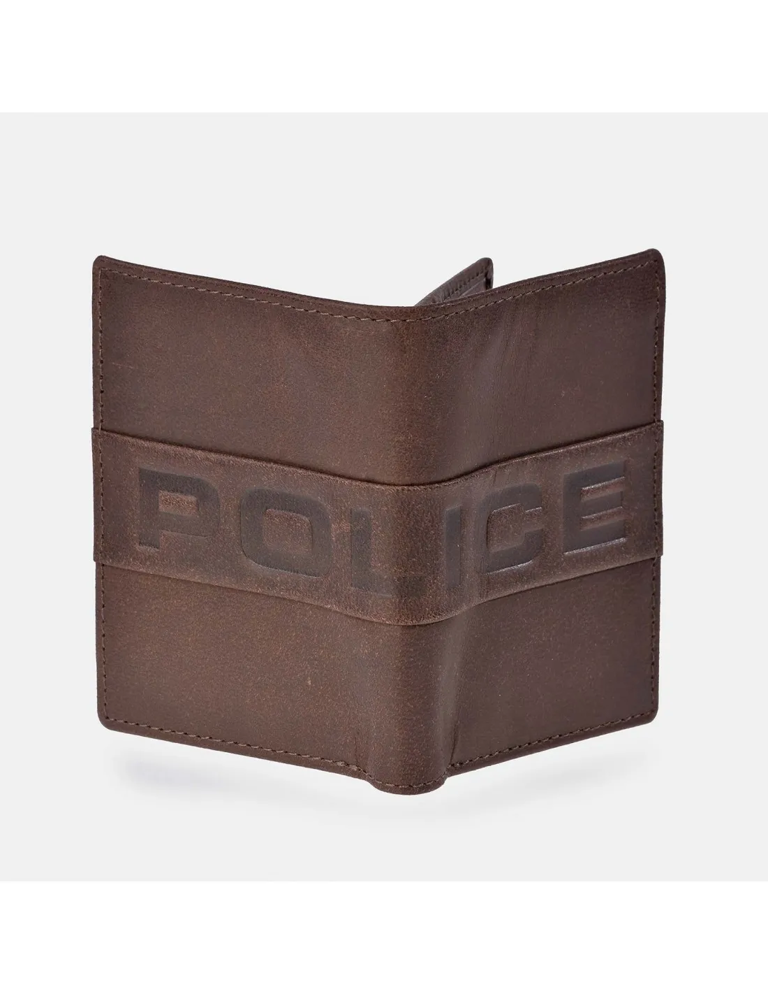 POLICE Cartera en piel vintage para hombre