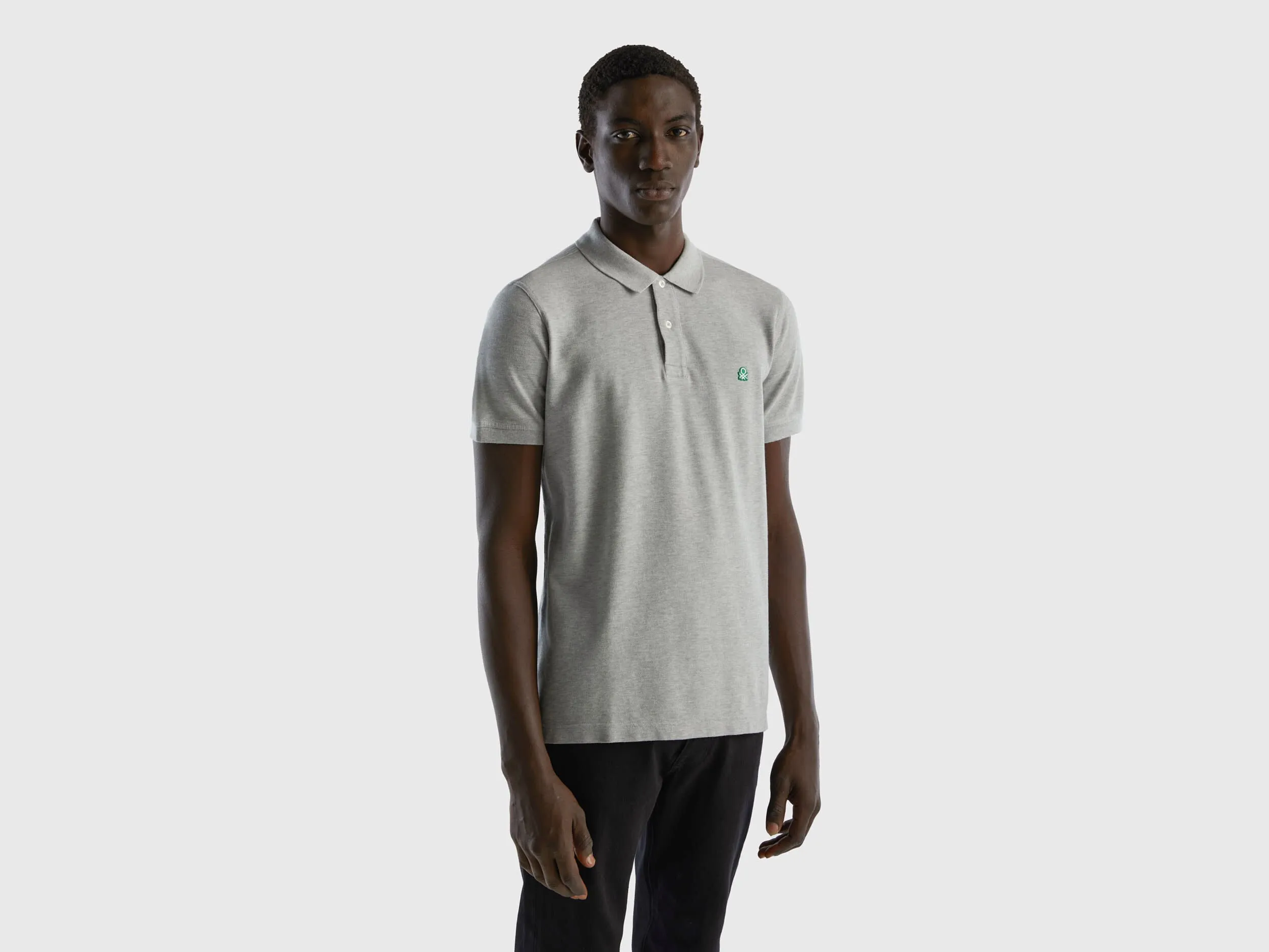 Polo gris jaspeado regular fit