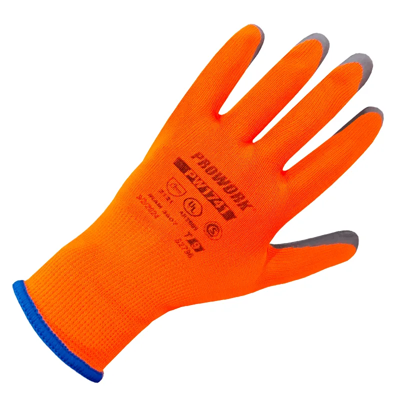 PROWORK GUANTES TEJIDOS SIN COSTURA RECUBIERTOS EN LÁTEX RUGOSO GRIS (PW1741)