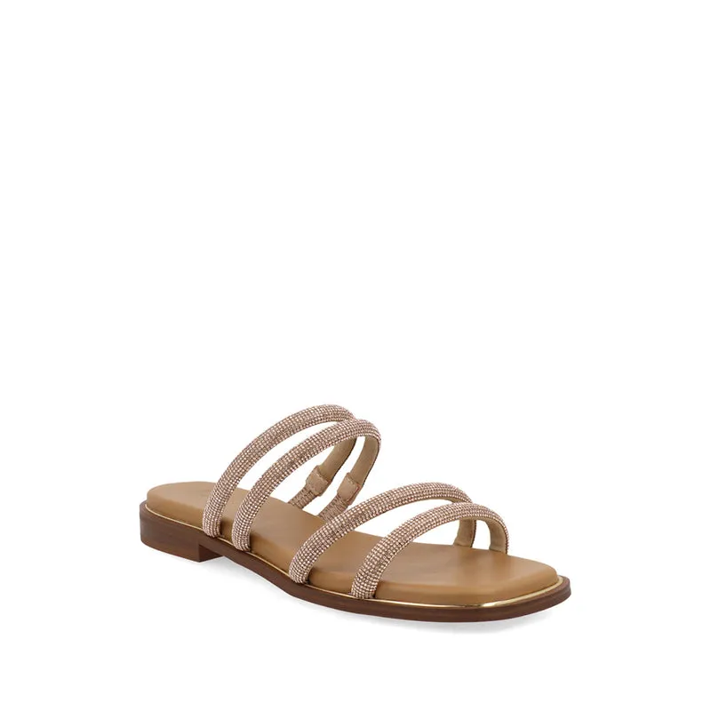 Sandalia Casual Trender color Oro para Mujer