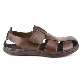 SANDALIA OJOTA CASUAL CERRADA PEGADA SLIDE BROWN