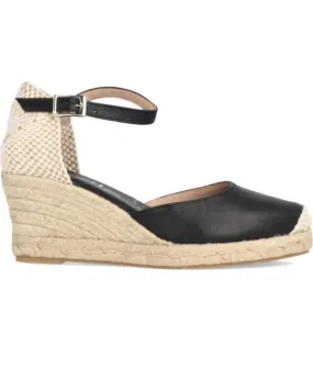 Sandalias MARILA  de Mujer YUTE PARA MUJER CON CUNA MEDIA EN PIEL DINA  NEGRO