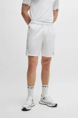 Shorts BOSS x Matteo Berrettini repelentes al agua con logo estampado