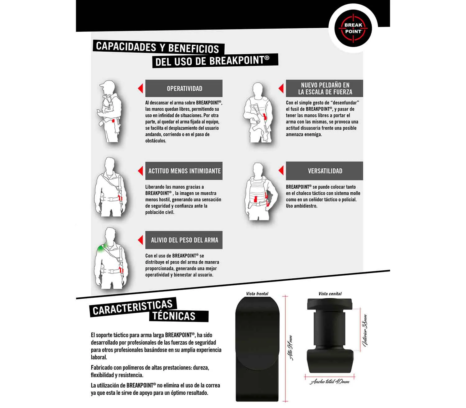 Soporte Táctico para Arma Larga BreakPoint System