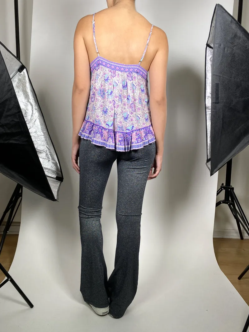 SPELL & THE GYPSY Top Estampado Con Hilos Metalizados