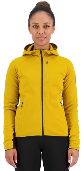 sudadera Mons Royale Aproach Merino Shift Fleece Hood Zip - Turmeric - women´s