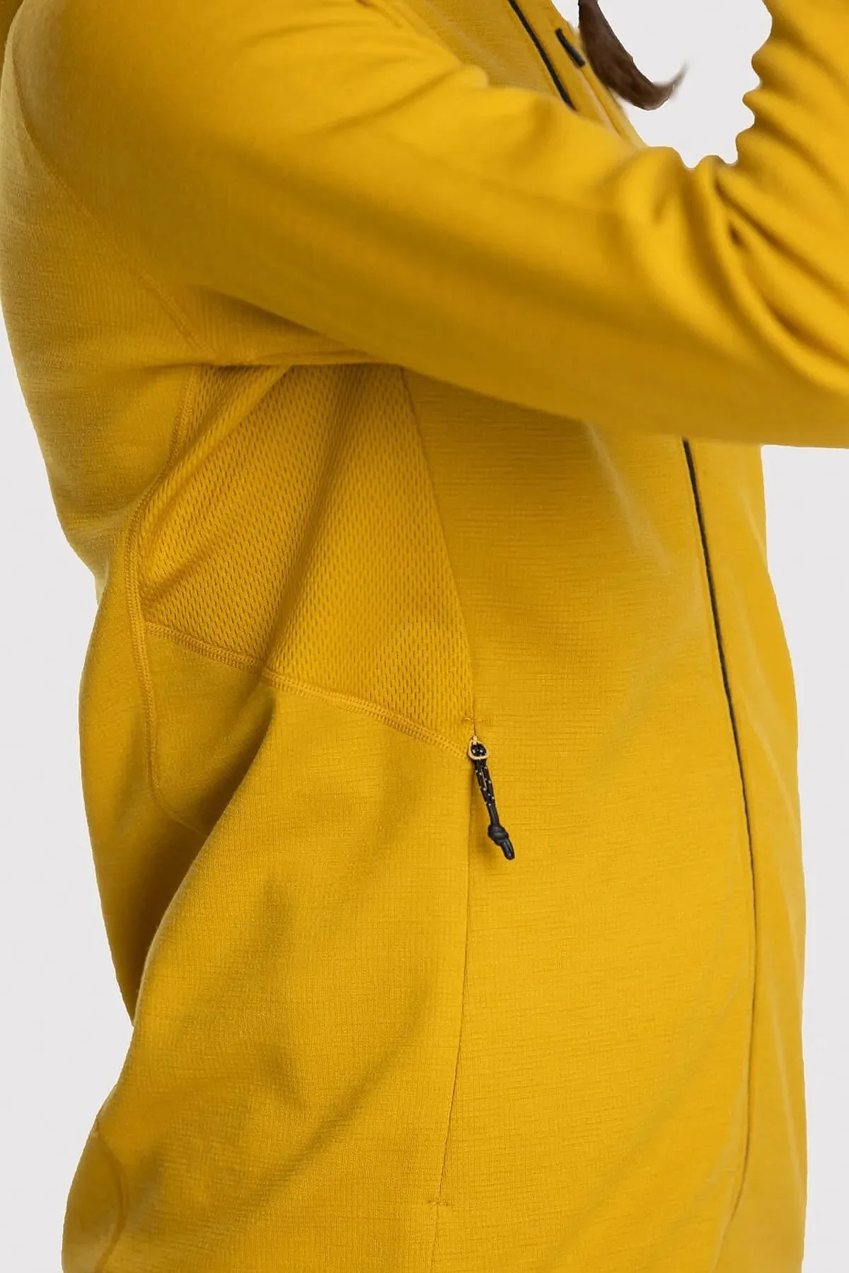 sudadera Mons Royale Aproach Merino Shift Fleece Hood Zip - Turmeric - women´s