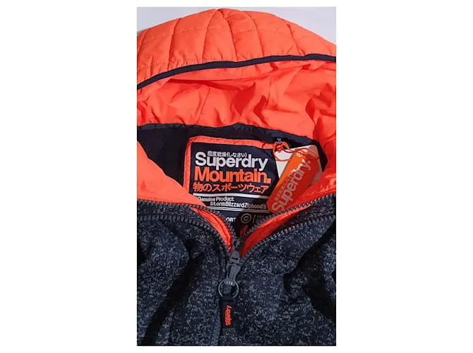 Superdry Blazers Chaquetas Naranja Gris antracita 