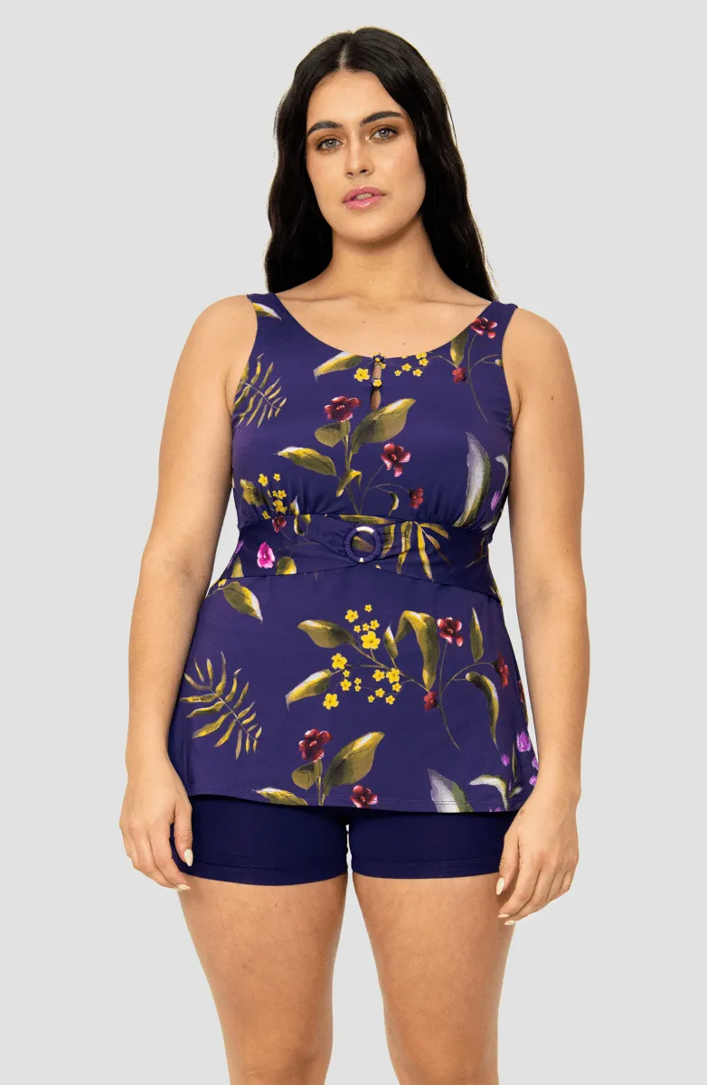 Tankini  Estampado Botánico Short Alma Viajera