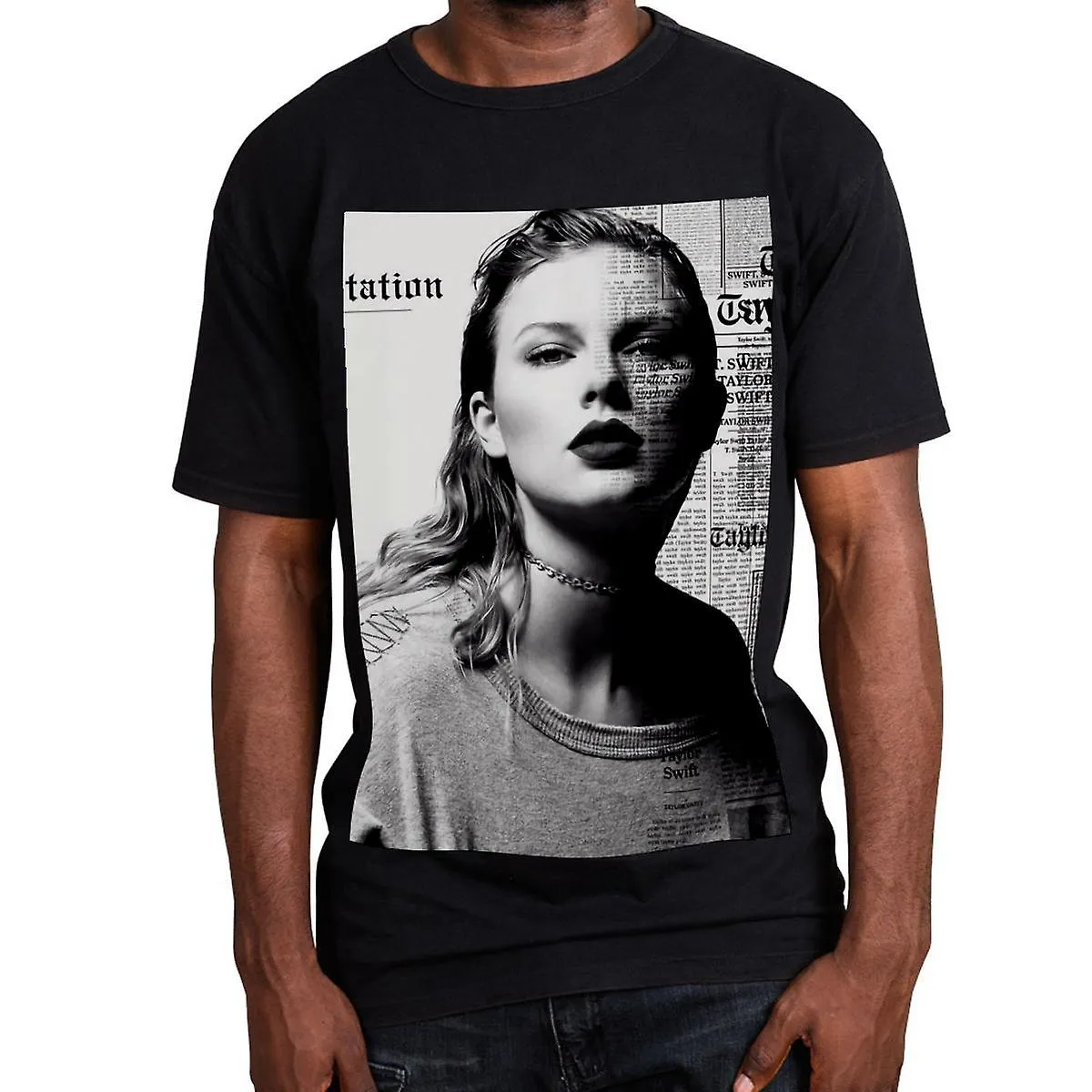 Taylor Swift's Reputation Tour (1)11 Ocio Hombres Mujeres Adultos Camiseta de manga corta Patrón personalizable Sport Negro 